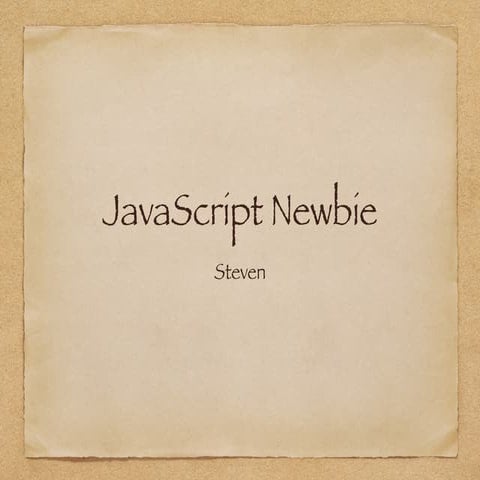 JavaScript Newbie