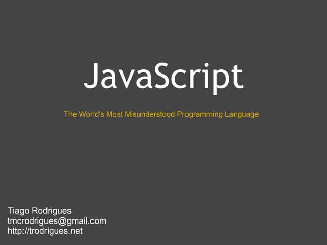 "Javascript" por Tiago Rodrigues