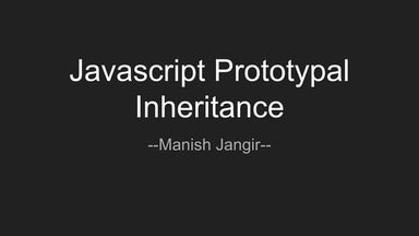 Javascript Prototypal Inheritance - Big Picture