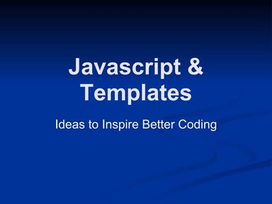 Javascript Templating