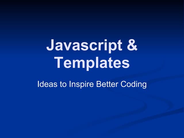 Javascript Templating
