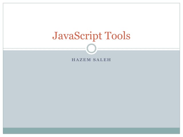 JavaScript tools