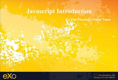 eXo SEA - JavaScript Introduction Training