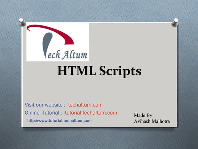 Javascript tutorial