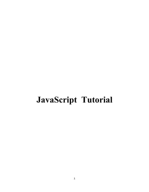 Java script tutorial | PDF