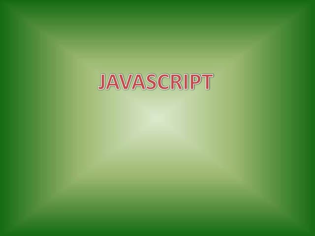 Basics of Javascript | PPT