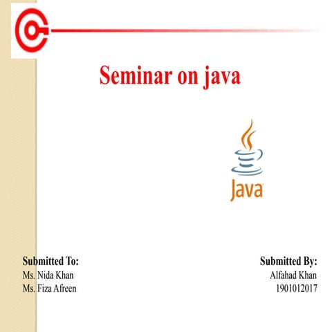 java seminar report ppt fot btech final year | PPT