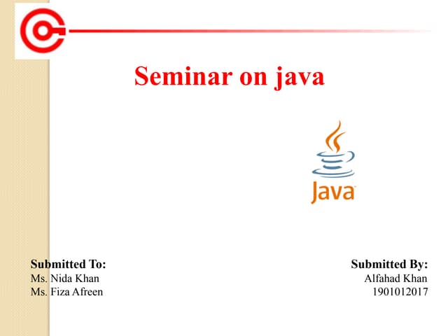 java seminar report ppt fot btech final year | PPT