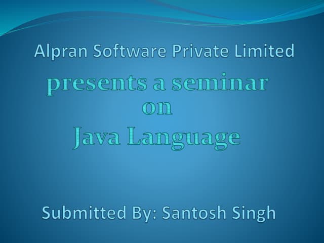 Java seminar