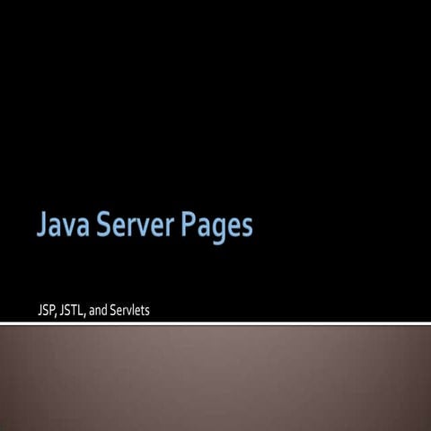 JavaServer Pages | PPT