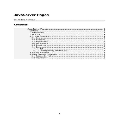 JavaServer Pages | PDF