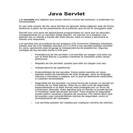 Java servlet