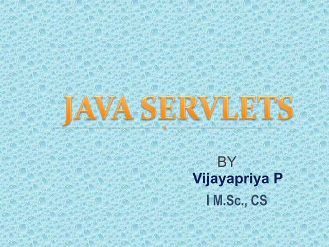 Java servlets