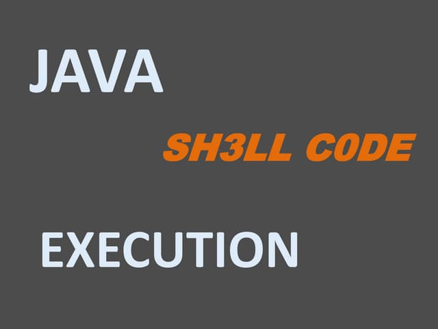 Java Shellcode Execution