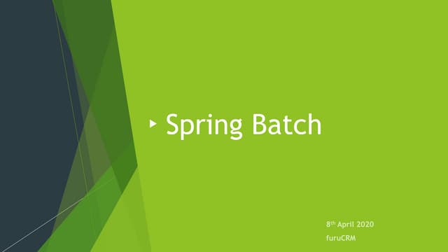 Java spring batch