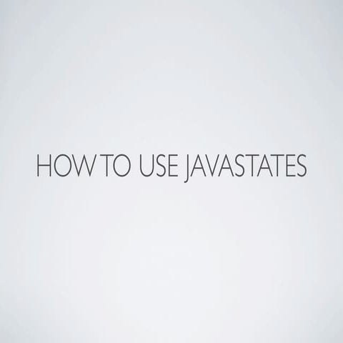 JavaStates Simple Tutorial