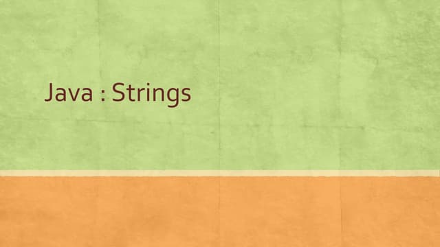 javastringexample problems using string class | PPT