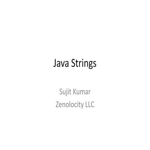 Java strings | PPT