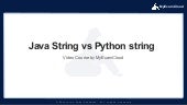 Java String vs Python string - video course by MyExamCloud | PPT