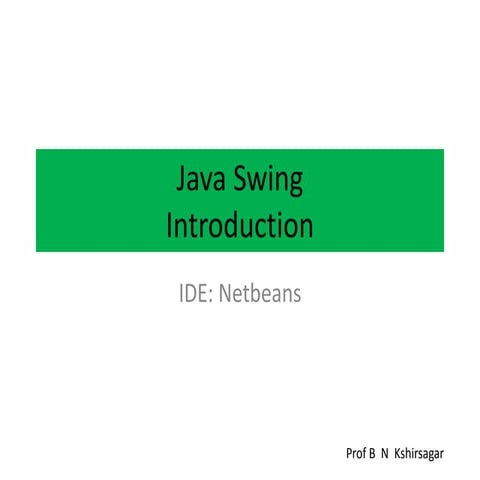 Java swing | PPT