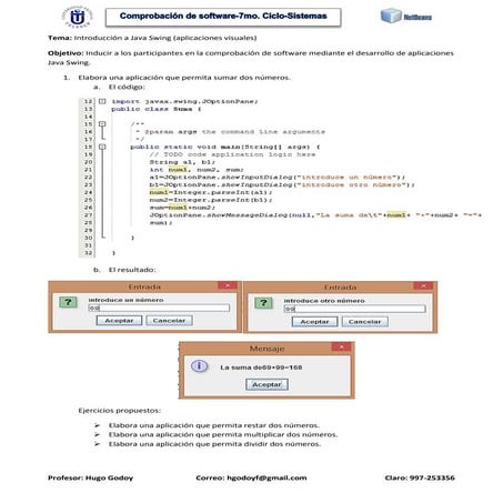 Java swing 1de4 | PDF