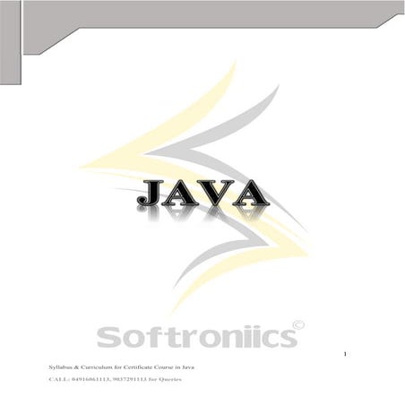 Java course syllabus 2016 | PDF