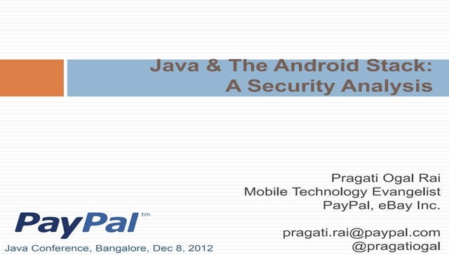 Java & The Android Stack: A Security Analysis
