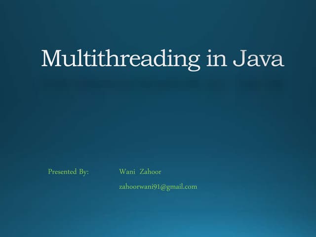 Java threads | PPTX | Programming Languages | Computing