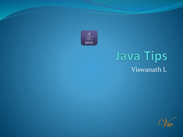 Java tips