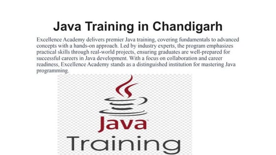 The best java Programming training institute | PPT