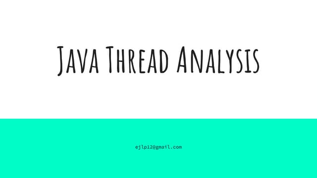 Java troubleshooting thread dump