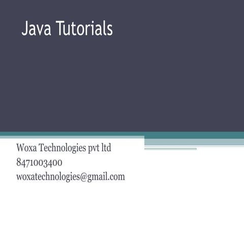 Java Tutorials | PPT
