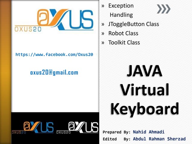 Java Virtual Keyboard Using Robot, Toolkit and JToggleButton Classes | PPT