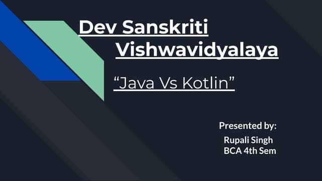 Java vs kotlin 
