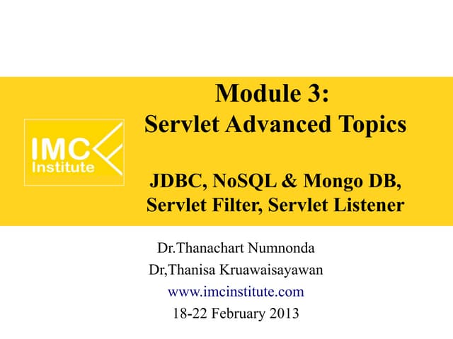 Java Web Programming Using Cloud Platform: Module 3