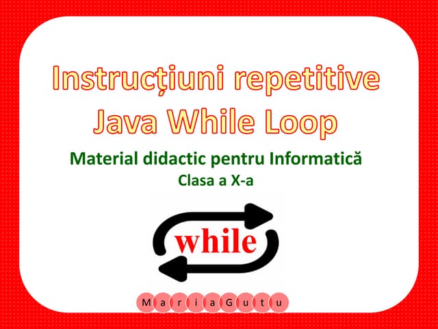 Java While Loop | PPSX
