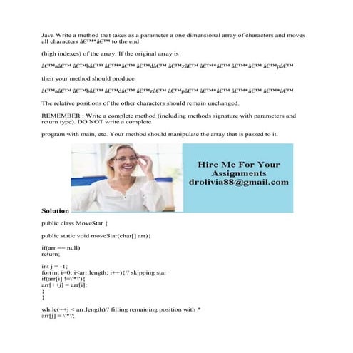 Java Write a method that takes as a parameter a one dimensional array.docx image.