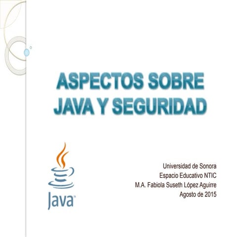 Aspectos sobre Java y seguridad