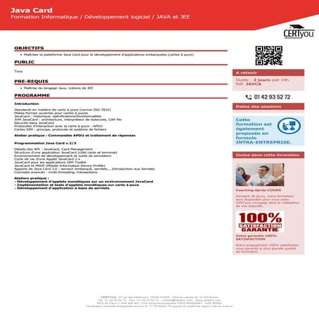 Javca formation-java-card | PDF