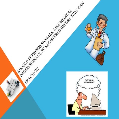 Should IT Professional like medical professional be registered before Practice?