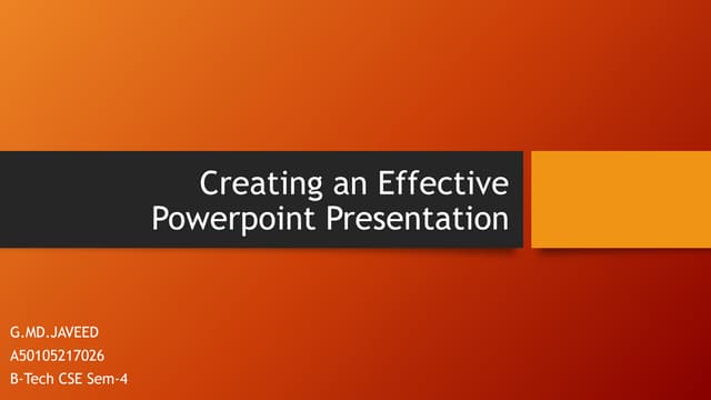 How to make a powerpoint presentation?