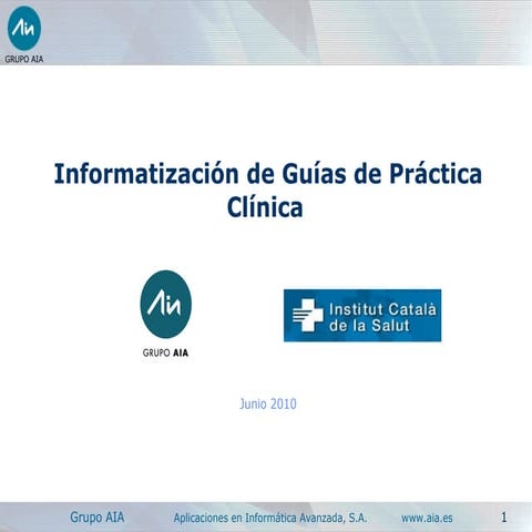 Informatización de Guías de Práctica Clínica