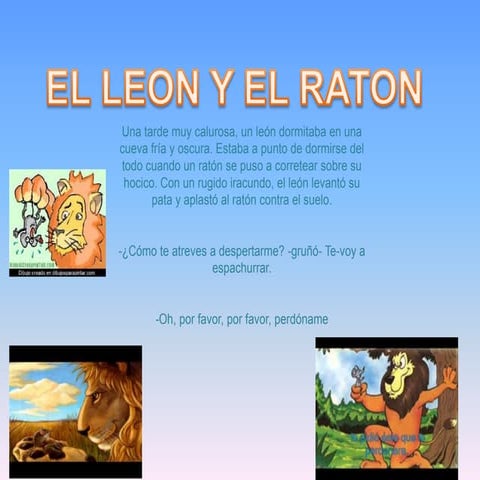 Cuento el leon y el raton | PPT