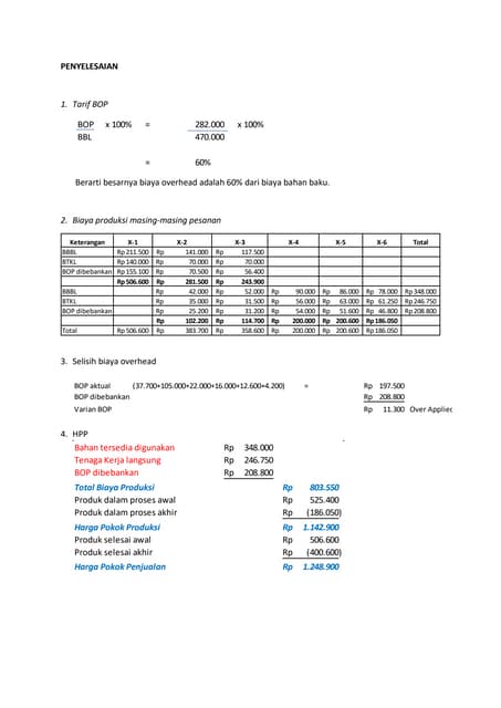 Metode harga pokok proses | PPT