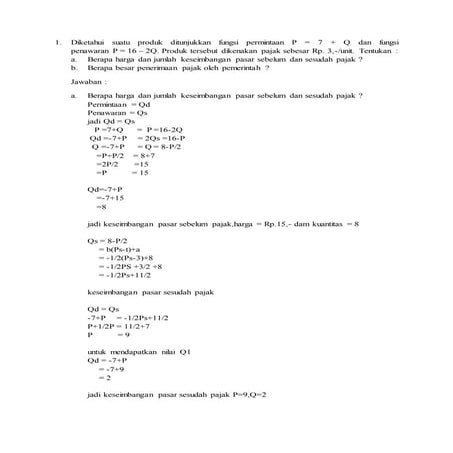 Jawaban tugas iin matematika ekonomi