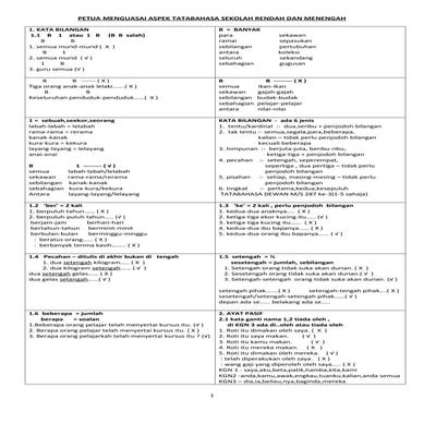 Jawapan petua menguasai tatabahasa