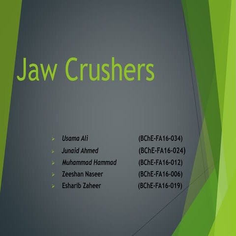 Jaw crushers