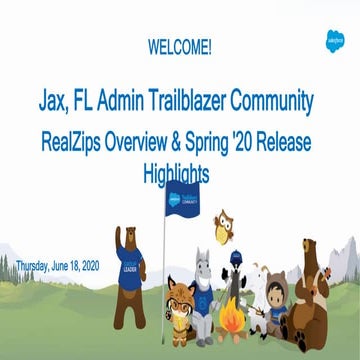 Jacksonville, FL Salesforce Administrator Community Group June 2020 Deck