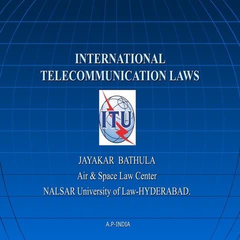 International Telecommunication Laws-PPT