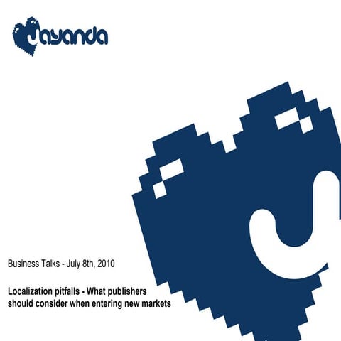 Jayanda® at GAMES CONVENTION Business Talks: Localization pitfalls - what pub...